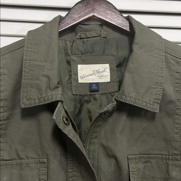 Universal Thread Dark Green Utility Twill Jacket - Picture 2 of 3